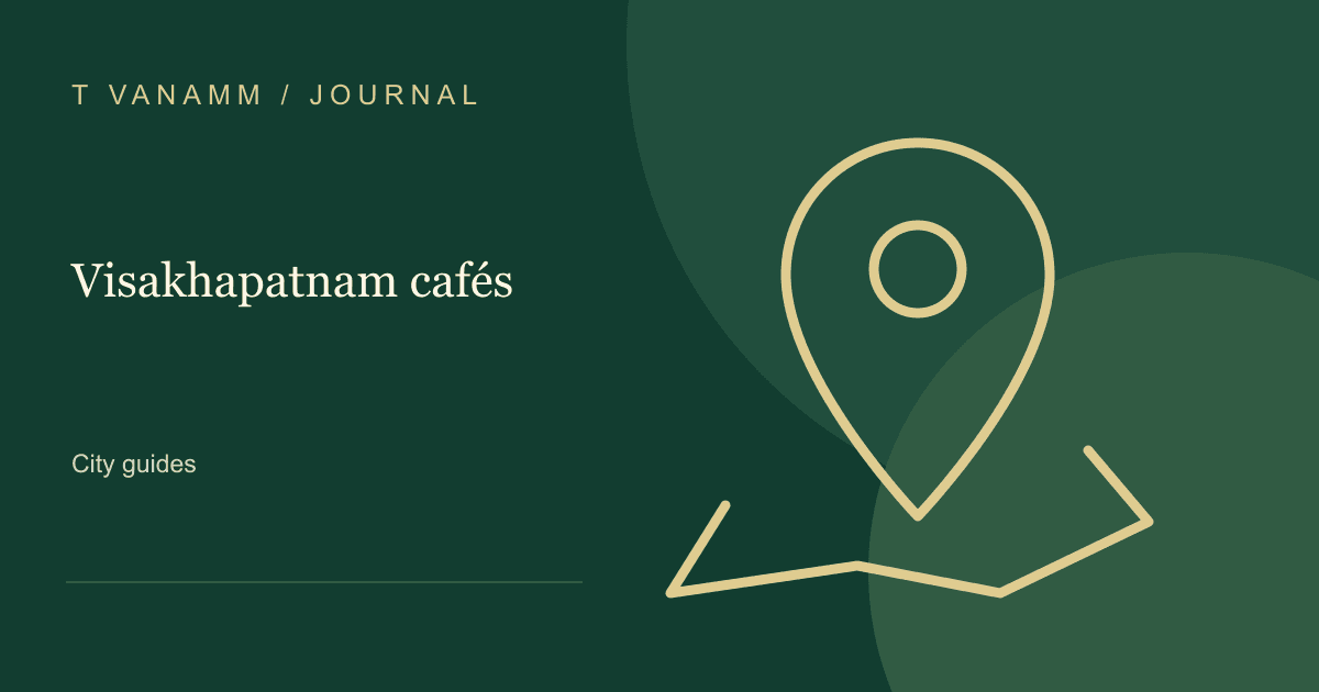 T VANAMM: Visakhapatnam cafés — editorial illustration