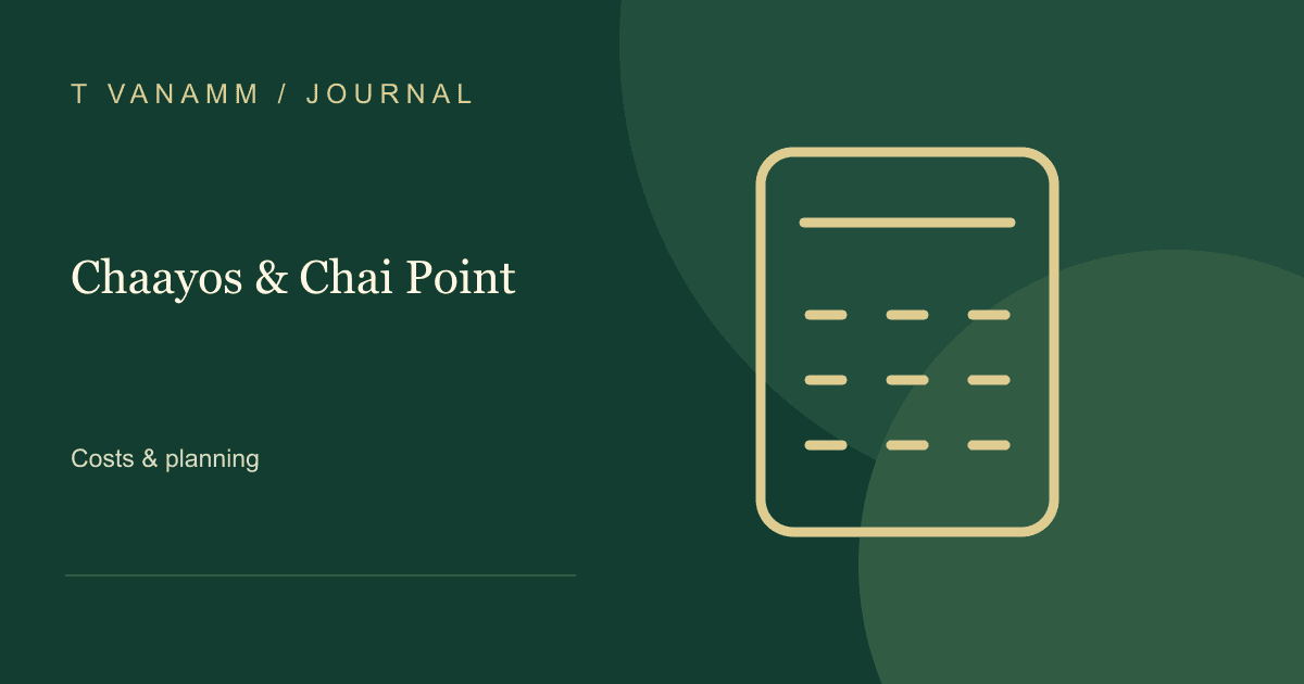 T VANAMM: Chaayos & Chai Point — editorial illustration