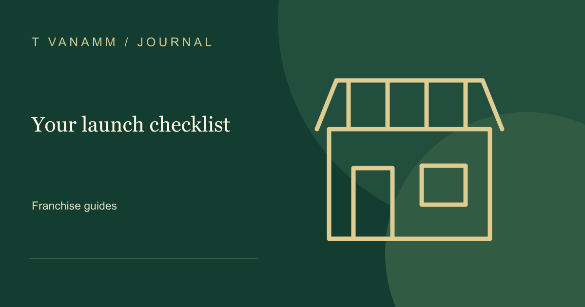 T VANAMM: Your launch checklist — editorial illustration