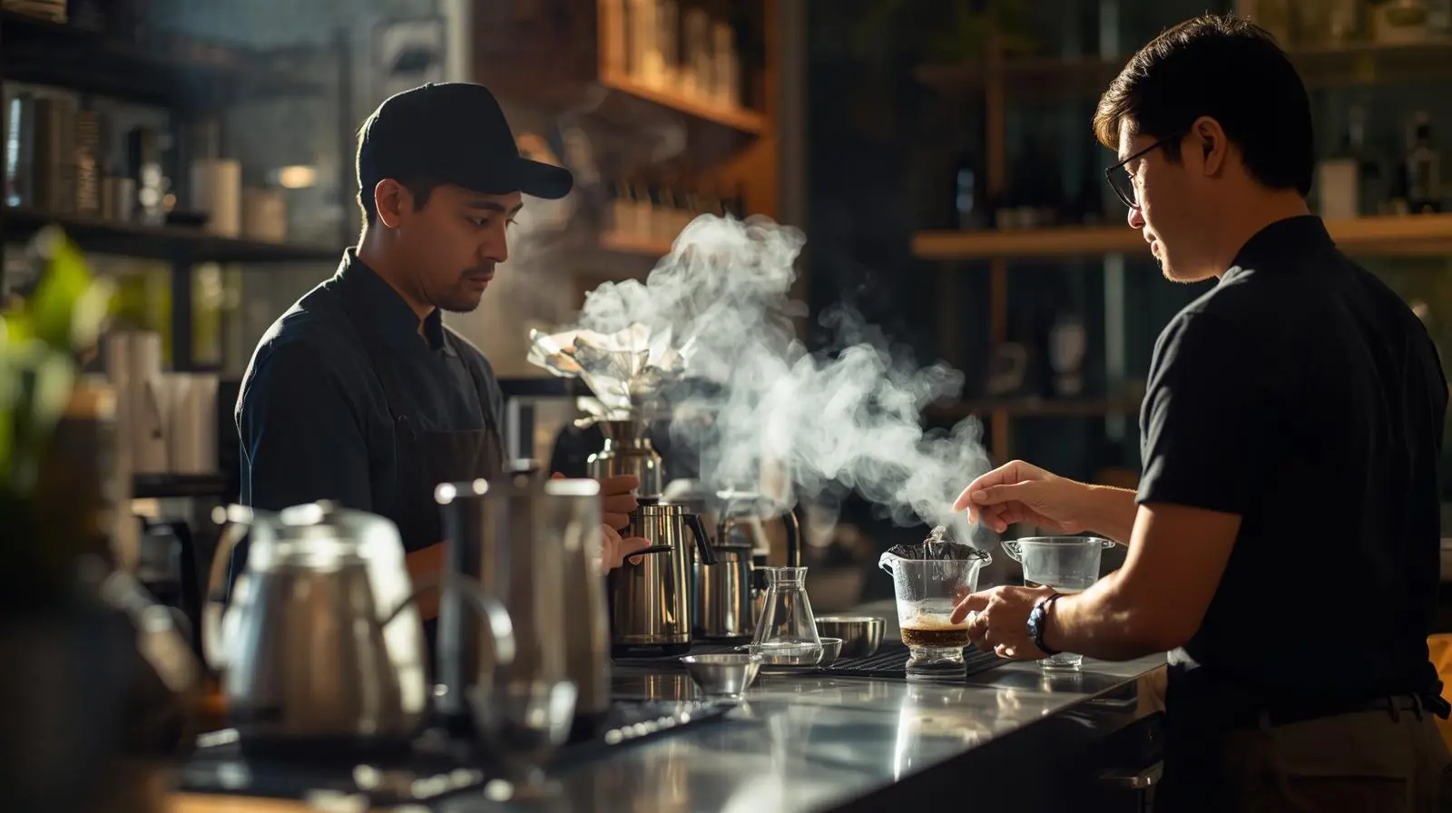 Tea mastery training and standardized chai recipes at a T VANAMM tea franchise